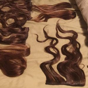 Soho real hair extensions chestnut mahogany